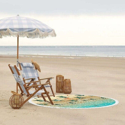 Beach towel - OKUMGGYJ - 150 cm - Microfiber - Quick-drying - Sand-resistant 2