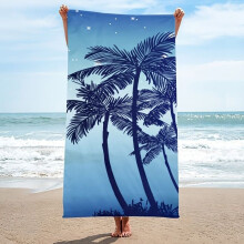 Lightweight, soft and comfortable beach towel with coconut tree pattern - sweat-absorbing and quick-drying - 70*150cm