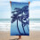 Lightweight, soft and comfortable beach towel with coconut tree pattern - sweat-absorbing and quick-drying - 70*150cm 1