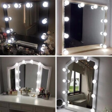 Hollywood Makeup Mirror, Adjustable Brightness LED Light KIT b17927