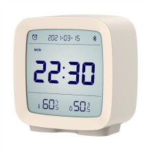 Qingping Bluetooth Smart Digitalwecker mit mehreren Alarmen, kleiner batteriebetriebener Wecker mit Temperaturanzeige