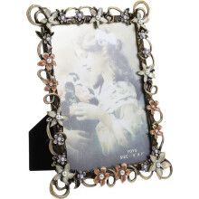 Vintage photo frame, rustic metal photo frames, for artistic table decoration and wall display (20 x 15 cm)