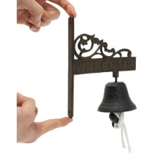 Front Door Bell, Decorated Bell for Country House Door, Antique Floral Cast Iron Wall Bell, Doorbell