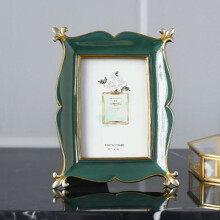 Type A 6-inch Vintage Photo Frame in Gold Ginkgo Resin, Nordic Creative Photo Frame, Craft, Decor