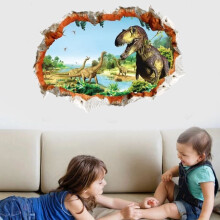 3D Dinosaur Wall Stickers (50x70 cm) | Self-adhesive sticker | Decor for living room, bedroom, kitchen, hallway, front door, adult