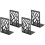 Fermalibri - Metallo - Nero - Robusti - Innovativi - Set da 2 1
