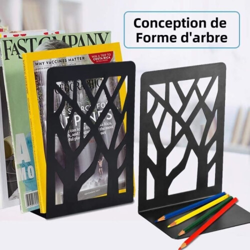 Buchstützen – Metall – Schwarz – Robust – Innovativ – 2er-Set 2