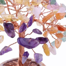 Objet décoratif - MARSEE - Arbre à argent Feng Shui - 10 cm - Cristal naturel - Chance et richesse