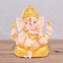 Scultura di Ganesha, statua del Signore Elefante, Dio del Successo, Buddha in resina, statuetta indiana di Ganesh della ricchezza