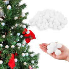 Boules à neige artificielles - MARSEE - 200 pièces - 2,5 cm - Décoration de Noël - Sécurité garantie