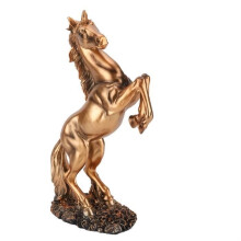 Sonew Ornement de bureau antique Statue de cheval Sculpture en résine Style européen Décoration de bureau (Cuivre)