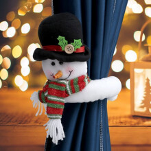 Ensemble de 3 décorations de rideaux de Noël : bonhomme de neige, renne et Père Noël