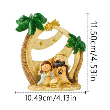 Décorations d'Halloween, ornement de Jésus en résine - 03, cadeau de l'Avent, crèche religieuse, ensemble