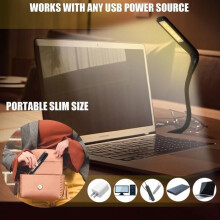 USB LED-laptoplamp, 3 kleuren, traploos dimbare helderheid, draagbaar