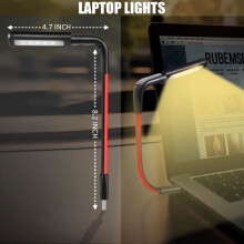 Lampe LED USB pour ordinateur portable, 3 couleurs, luminosité réglable en continu, portable