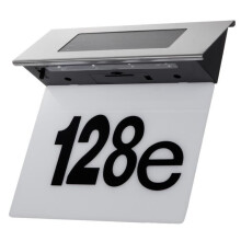Maclean LED, luce solare per numero civico, IP44, 1W, 60lm, 6000K, batteria ricaricabile da 600mAh, 2.5V DC 70mA, MCE423