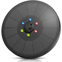 Pompa per fontana solare da 3W, fontana da giardino galleggiante colorata con luci LED, decorazione estiva per il prato.
