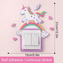 Sticker mural - YYV - Interrupteur 3D - PVC transparent - Décoration murale - Application facile