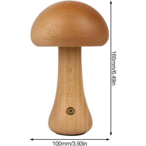 Bedside Lamp - Model - Solid Wood - LED - USB Rechargeable - Yellow 1