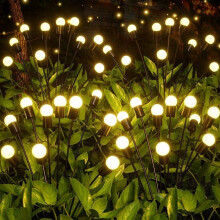 Luci solari Firefly - PNEUMATICI - IP65 Impermeabili - 10 LED * 4 pezzi Luci decorative da giardino -- VALUESELLER