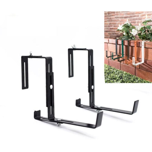 Largeight planter support - Anthracite - Metal - Adjustable width - Balcony hook