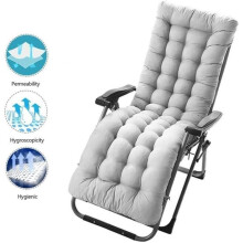 Coussin pour chaise longue, coussin antidérapant pour chaise de jardin, coussin épais pour fauteuil relaxant