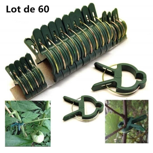 Clips de jardin réglables - Cache-tuteurs, structure de support pour plantes