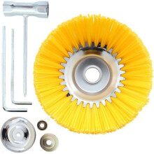 Nylon Brush Head for Brush Cutter, 200 mm x 25.4 mm, Universal Round Weed Brush Kit, Easy to Install and