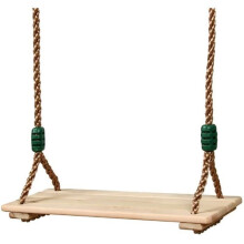 Hanging swing for adults and children, nylon rope and wooden seat, 150 kg capacity, 40  1.2  16.2 cm
