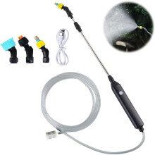 Portable Electric Sprayer for Garden and Roof - Telescopic Lance with 3 Nozzles and 5M Hose - USB Rechargeable