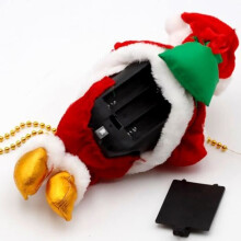 Poupée électrique musicale Père Noël grimpant à la corde, décorations de Noël, poupée de Noël qui peut grimper