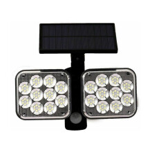 Lampada solare da esterno, impermeabile IP65 per capanno, garage, giardino - Applique a doppia testa 2108