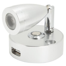 Zerone RV-Leselampe, 3500K Aluminiumlegierung, 3 Farben, verstellbarer Winkel, 12V-24V, Nachttischlampe für Boote