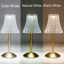 Kabellose Tischlampen, wiederaufladbare Lampen in Goldoptik, USB-Ladefunktion, 30 cm hohe tragbare LED-Tischlampe aus Messing