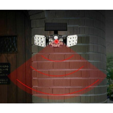 Lampe solaire extérieure étanche IP65 pour abri de jardin, garage, jardin - Applique murale double tête 2108