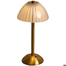 Moderne, wiederaufladbare, kabellose Tischleuchte, dimmbare LED-Nachttischlampe mit Touch-Funktion, tragbare goldene Tischleuchte
