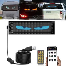 Phares « yeux de diable » pour voitures - Écran - Yeux LED pour camions - Prise USB - LED