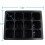 12-Cell Nursery Pot Set - SODIAL - Black - Rectangular - Plastic 1
