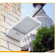 Lampe solaire étanche à 36 LED avec détecteur de mouvement - Garantie à vie - Blanche - Jardin