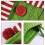Chaussette de Noël verte en maille torsadée avec écharpe 3