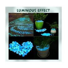 Decorative Glow-in-the-Dark Pebbles - Unspecified - 300 Stones - Glows in the Dark - Eco-Friendly - Energy Saving