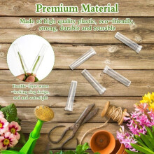 100 Reusable Plastic Flower Water Tubes with Silicone Stoppers, 10ml - HUAHAODA
