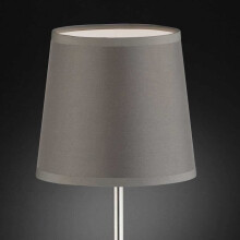 Lampe de table gris clair avec abat-jour en tissu, hauteur 32 cm