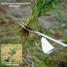 Manual Weeder Tool Stainless Steel Weeding Gouge Dandelion Puller Weed Extractor for Roots of