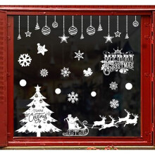 Autocollant de Noël pour fenêtre - ZGEER - Flocon de neige - PVC écologique - Décoration festive - Non toxique