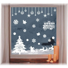 Christmas Window Sticker - ZGEER - Snowflake - Eco-friendly PVC - Festive Decoration - Non-toxic