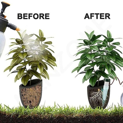Drip Irrigation Bottle, 4 Pieces Ceramic Drip Irrigation Automatic Plant Sprinkler System 1