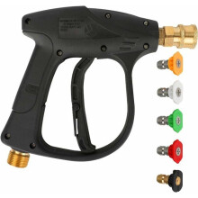 Seifenspender für Schaumpistole - MICH - Einstellbar - 4350 PSI - 5 Schnellanschlussdüsen - Rote Düse (0)