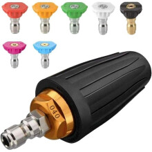 Ugello turbo per idropulitrice ad alta pressione, ugello rotante e 7 ugelli, attacco rapido da 1/4 di pollice, 4000 PSI