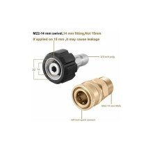 Adattatore per idropulitrice, raccordi a innesto rapido M22, confezione da 8 pezzi L1125